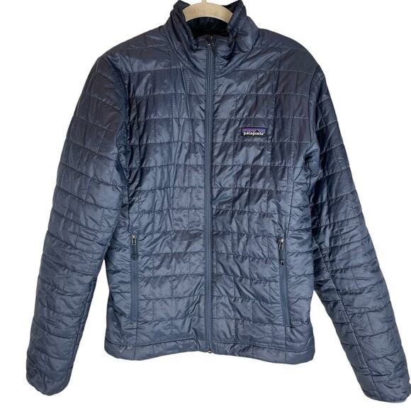 Patagonia men’s Nano Puff navy full zip jacket size XS - Picture 1 of 8